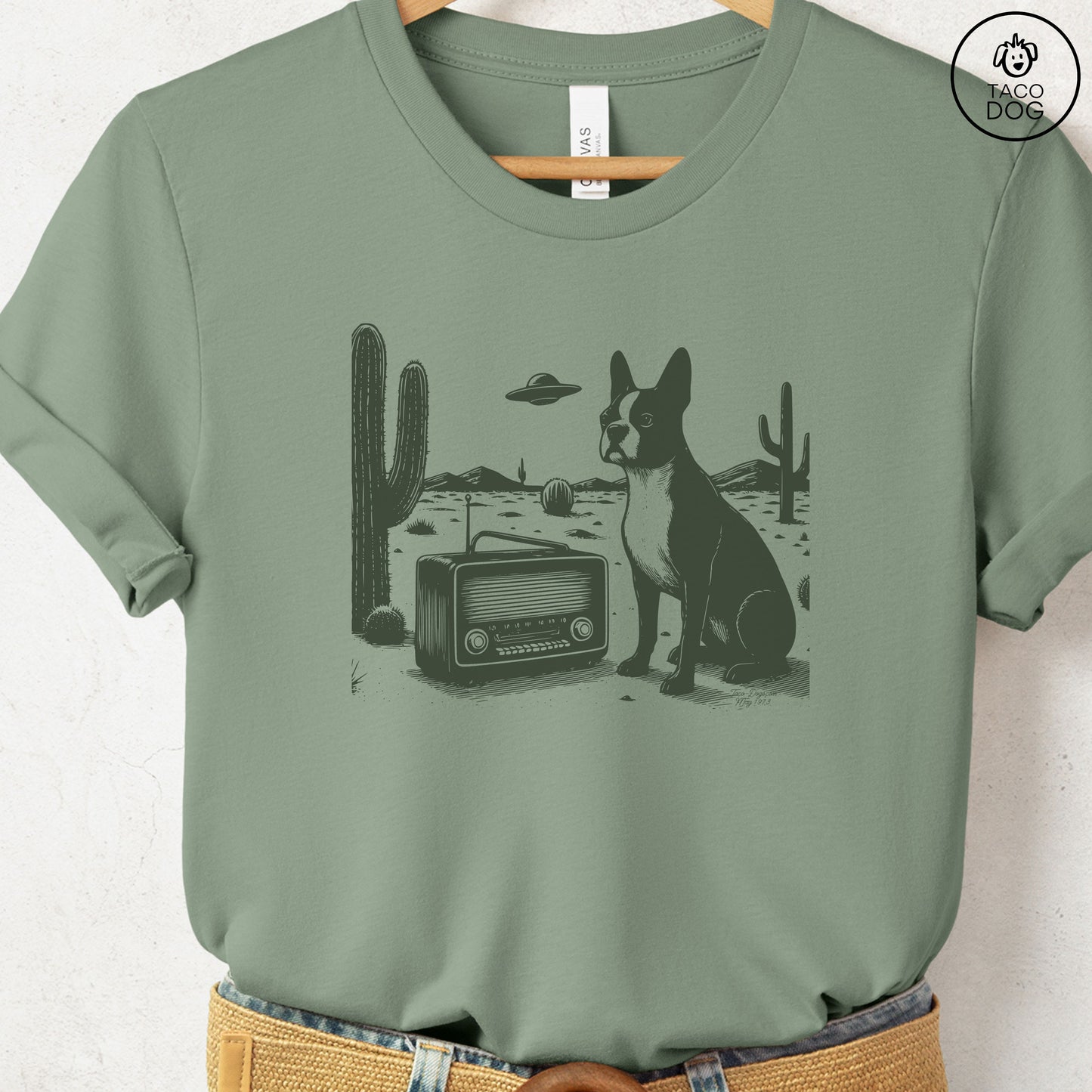 Boston Terrier Vintage Radio T-Shirt