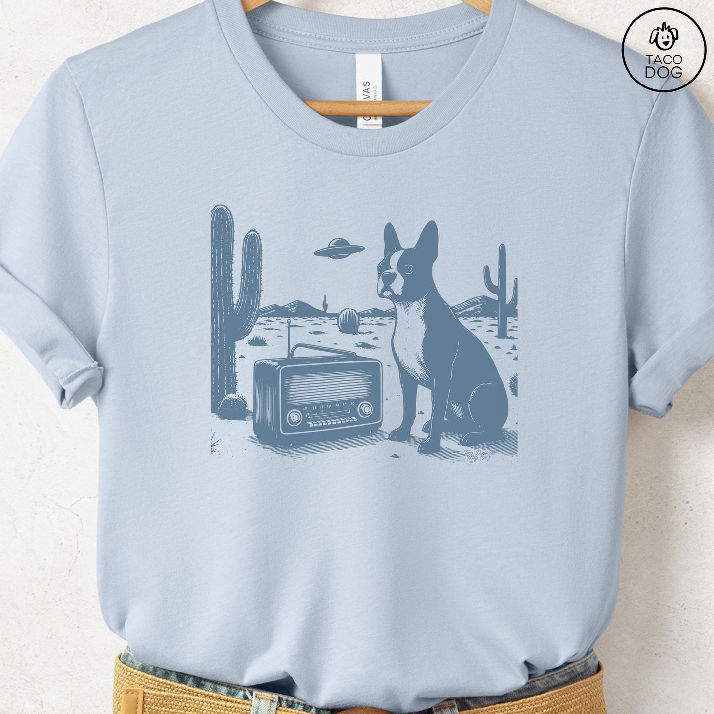 Boston Terrier Vintage Radio T-Shirt