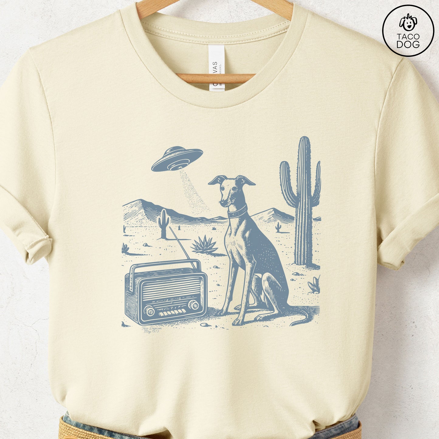 Italian Greyhound Whippet Iggy Vintage Radio T-Shirt