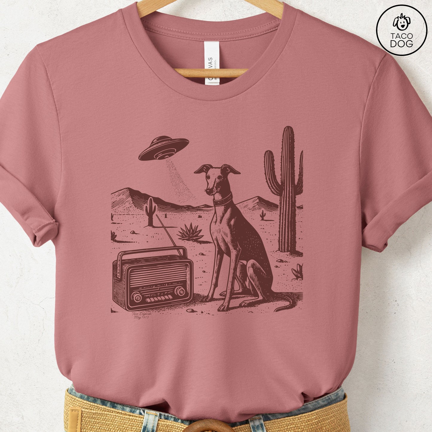 Italian Greyhound Whippet Iggy Vintage Radio T-Shirt