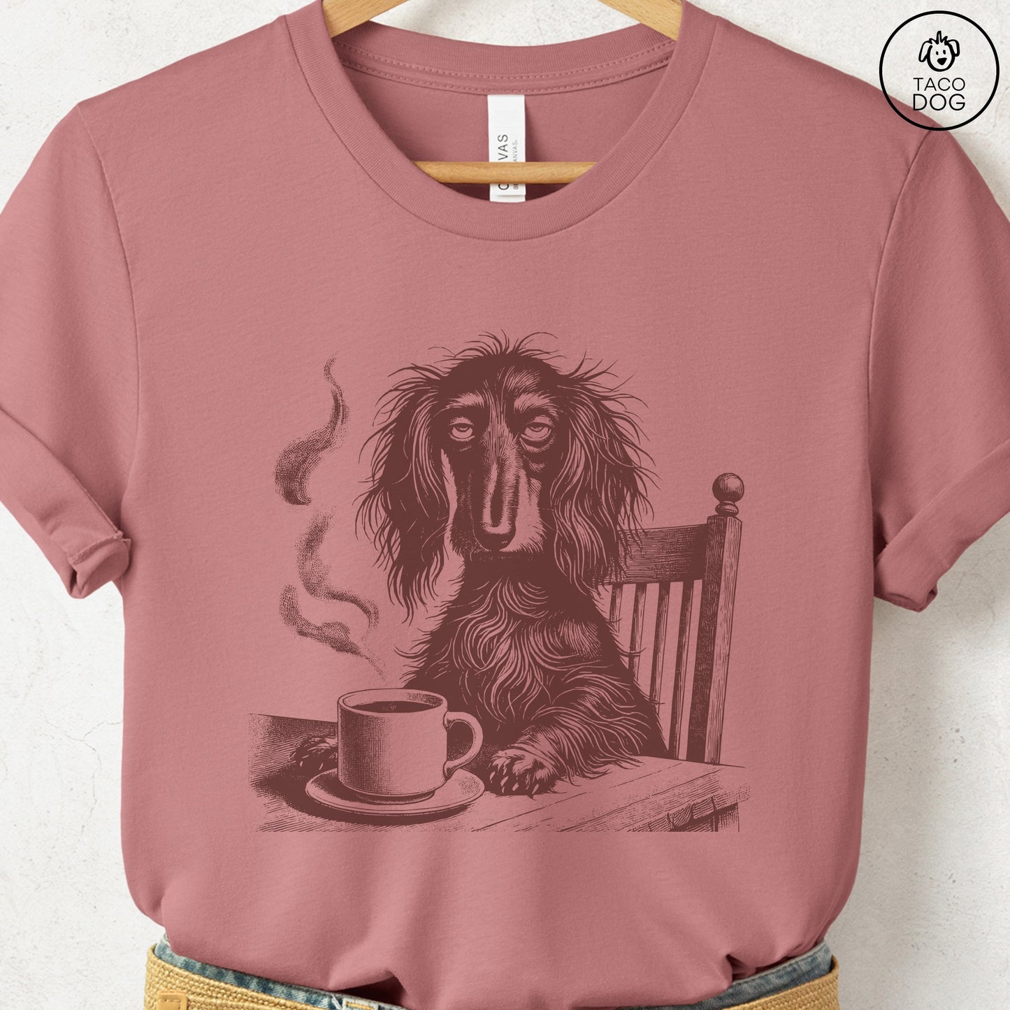 Dachshund Coffee Morning Mood T-Shirt