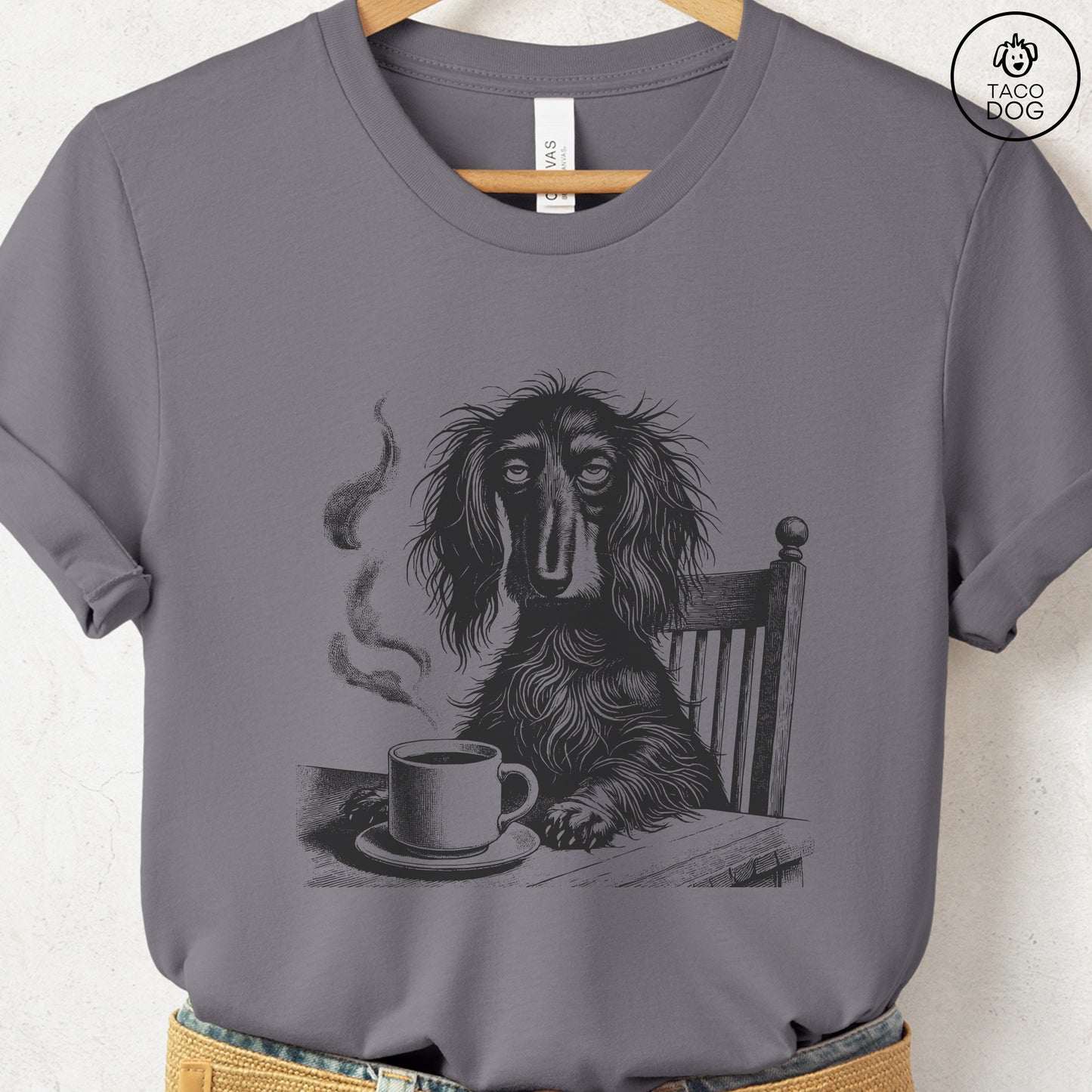 Dachshund Coffee Morning Mood T-Shirt