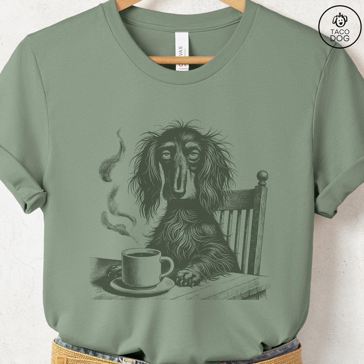 Dachshund Coffee Morning Mood T-Shirt