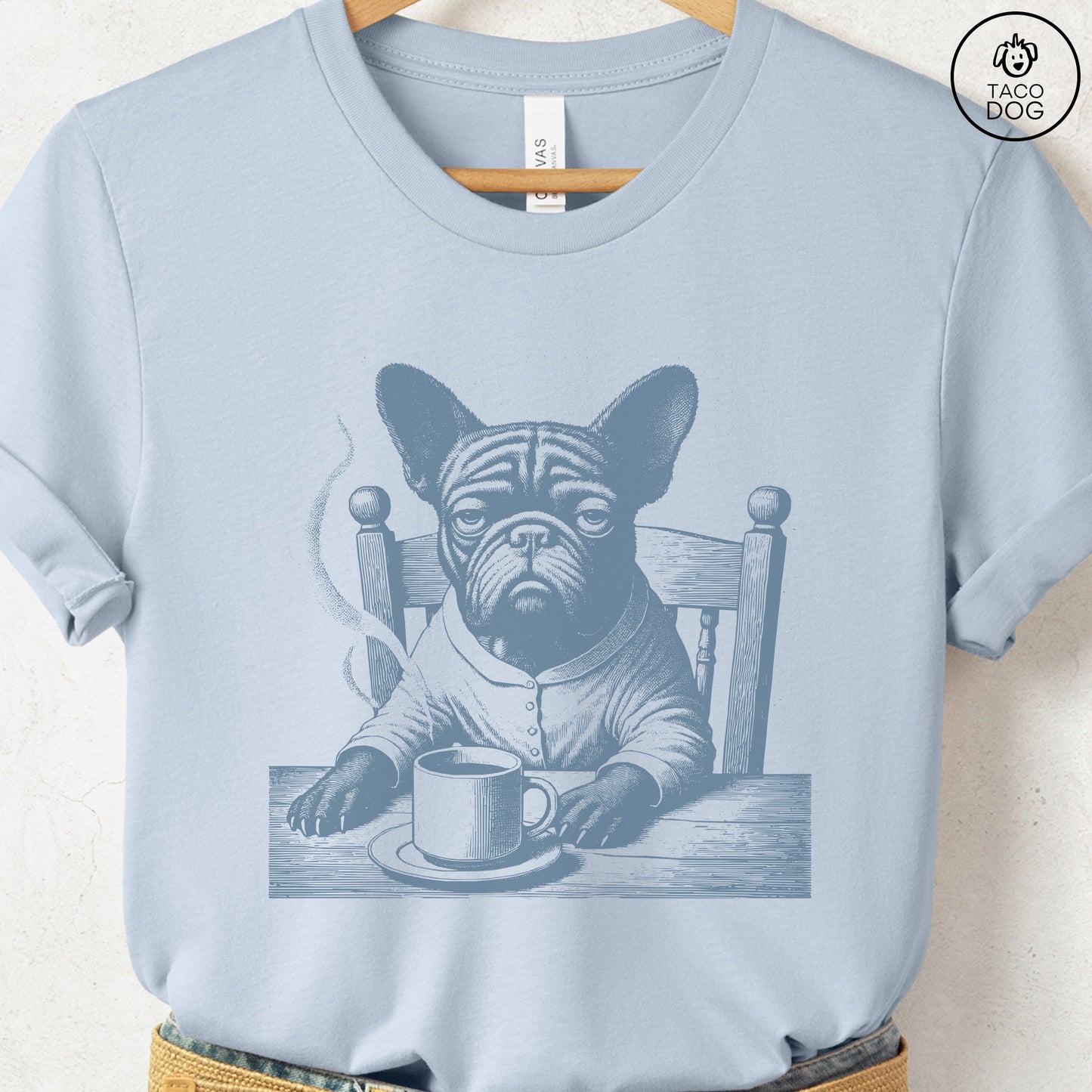French Bulldog Frenchie Coffee Morning Mood T-Shirt