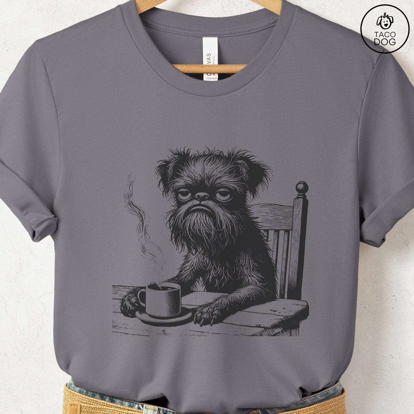 Brussels Griffon Griff Coffee Morning Mood T-Shirt
