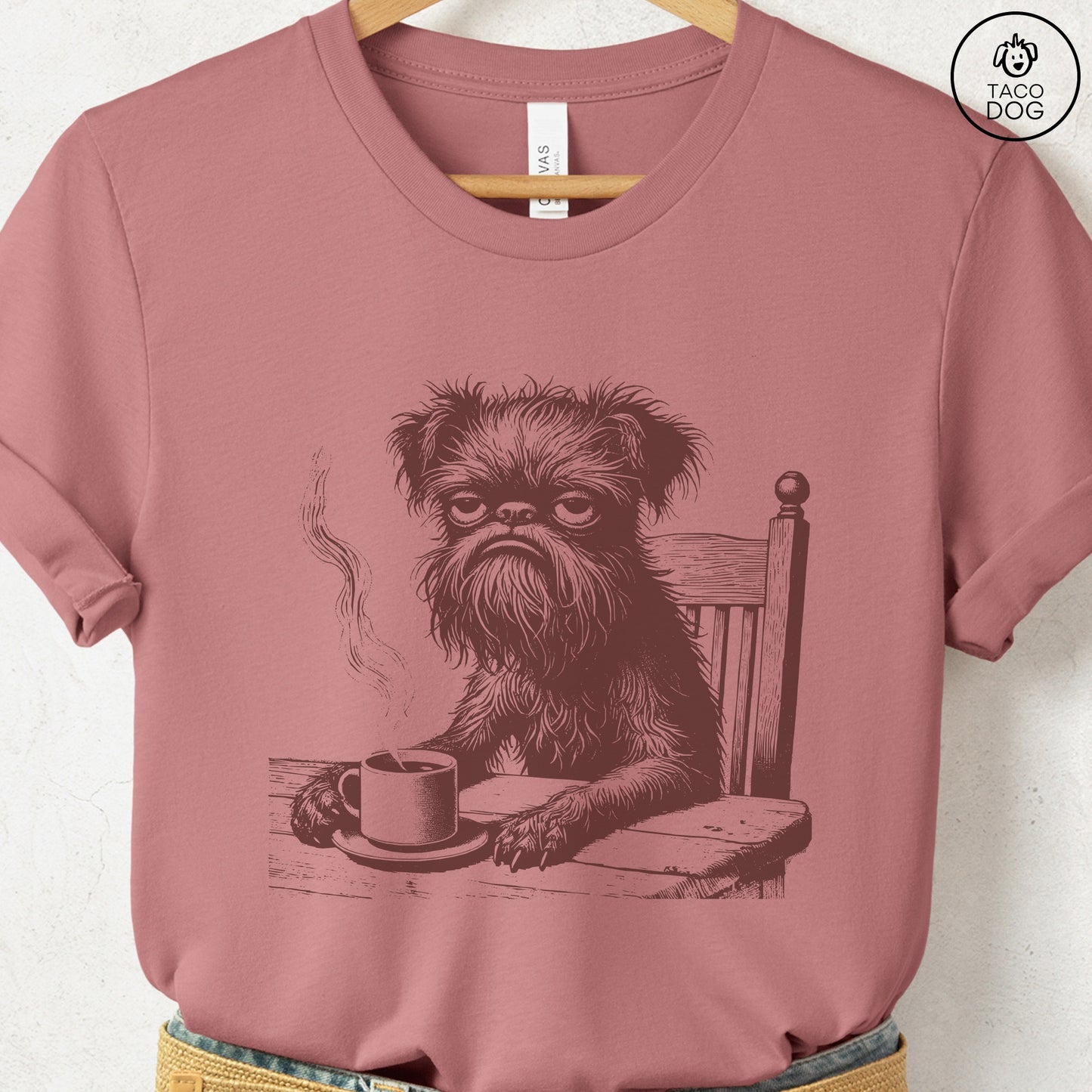Brussels Griffon Griff Coffee Morning Mood T-Shirt