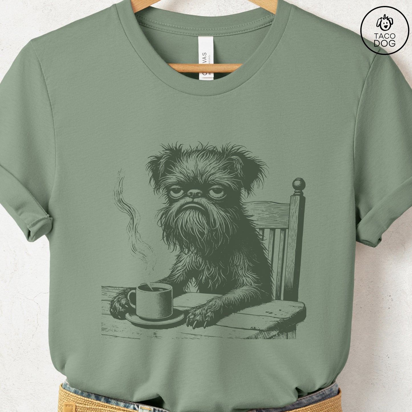 Brussels Griffon Griff Coffee Morning Mood T-Shirt