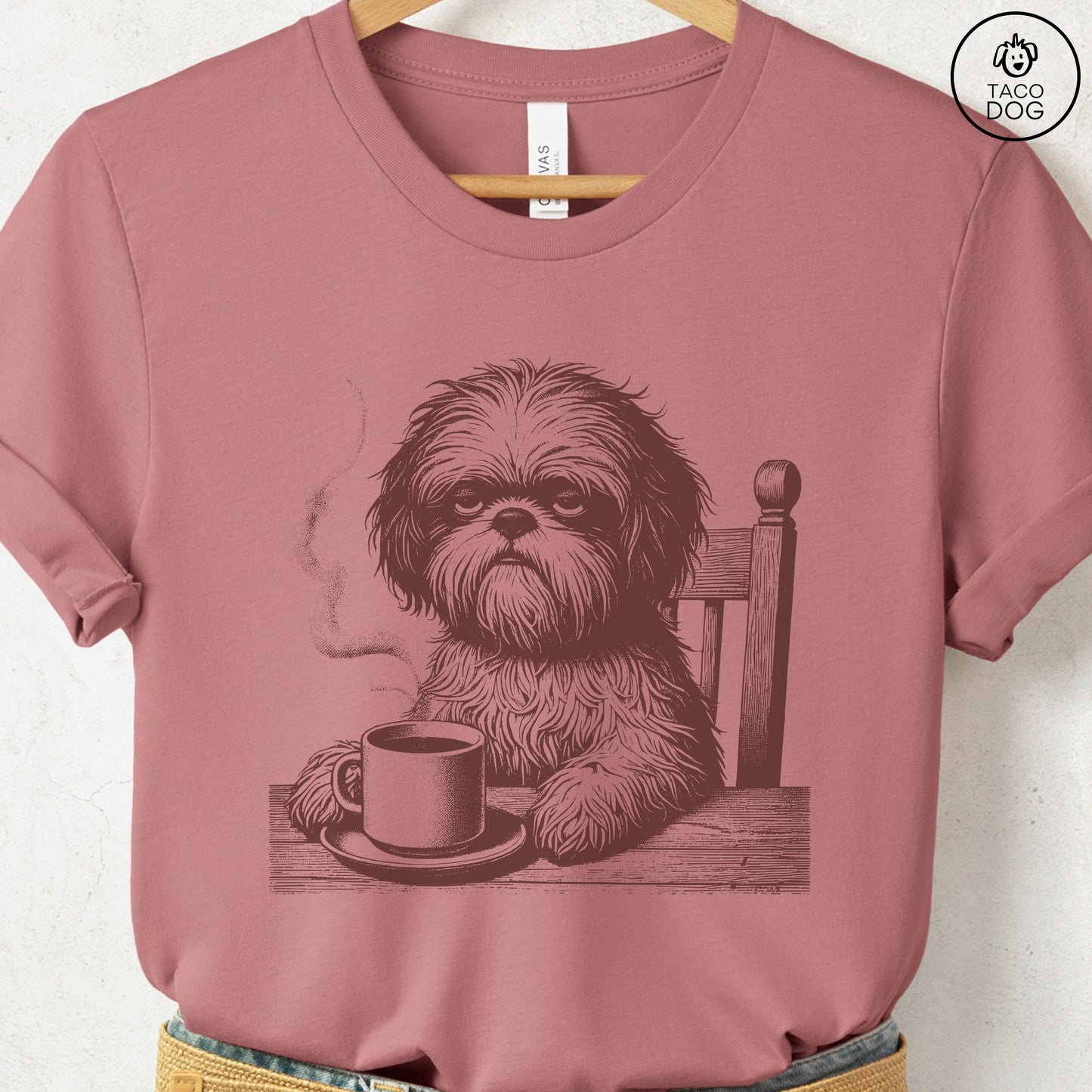 Shih Tzu Coffee Morning Mood T-Shirt
