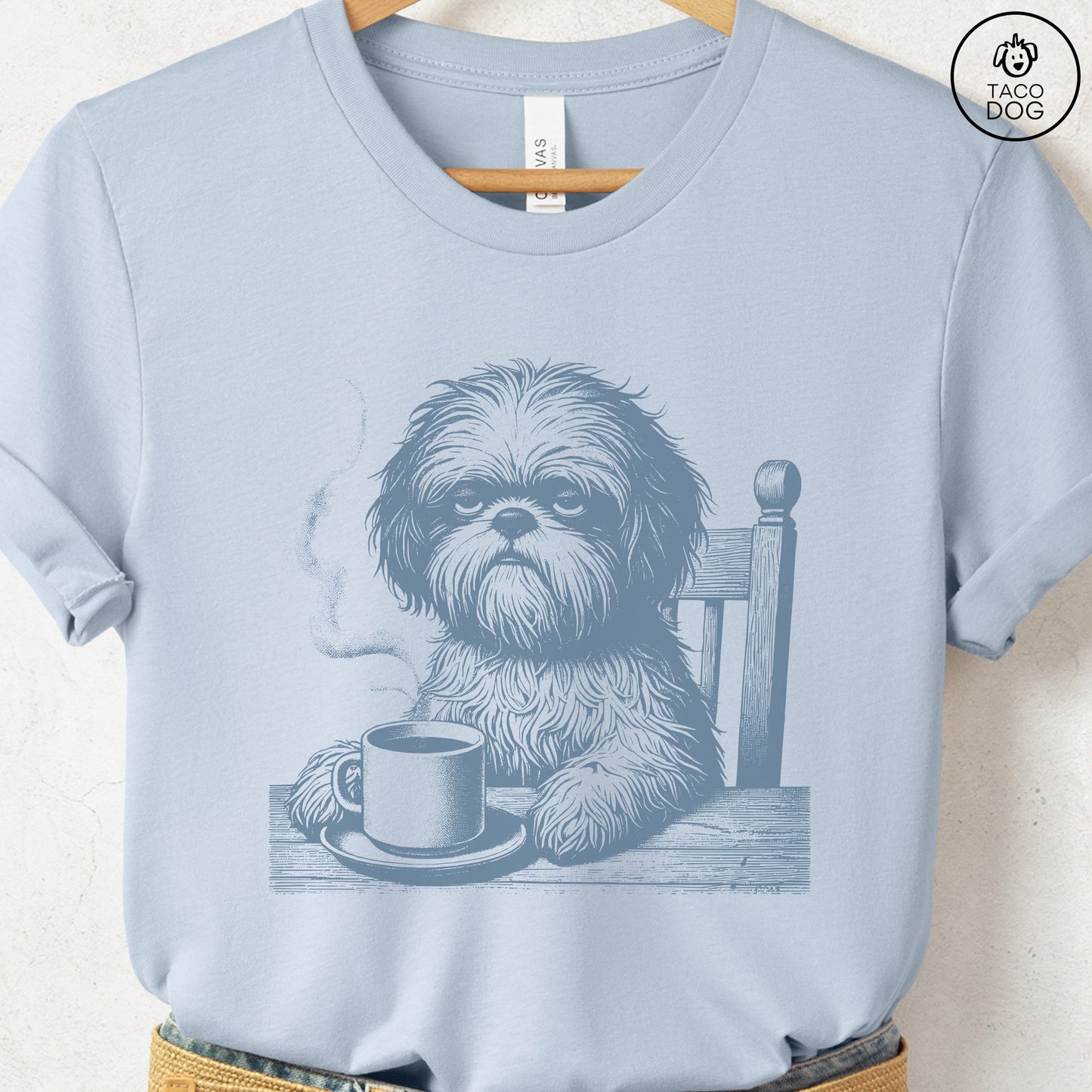 Shih Tzu Coffee Morning Mood T-Shirt