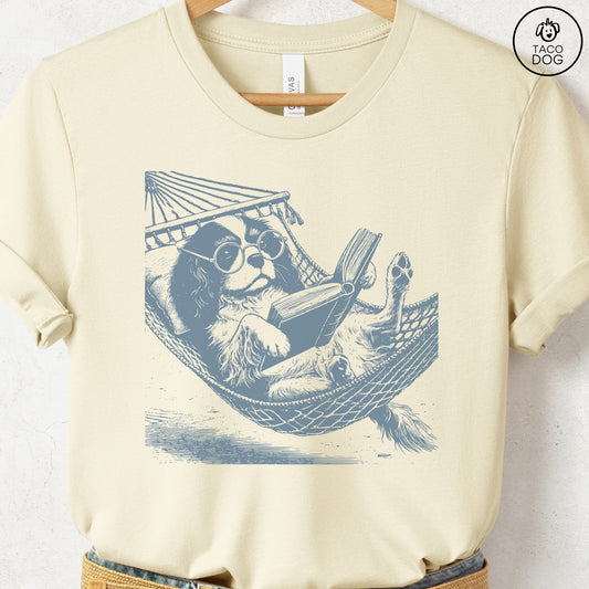 Cavalier King Charles Spaniel Hammock T-Shirt Natural Taco-Dog