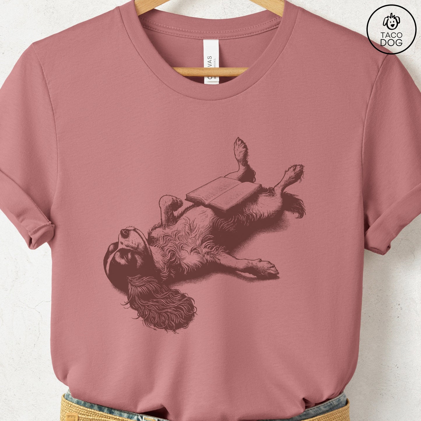 Cavalier King Charles Spaniel Book Nap T-Shirt