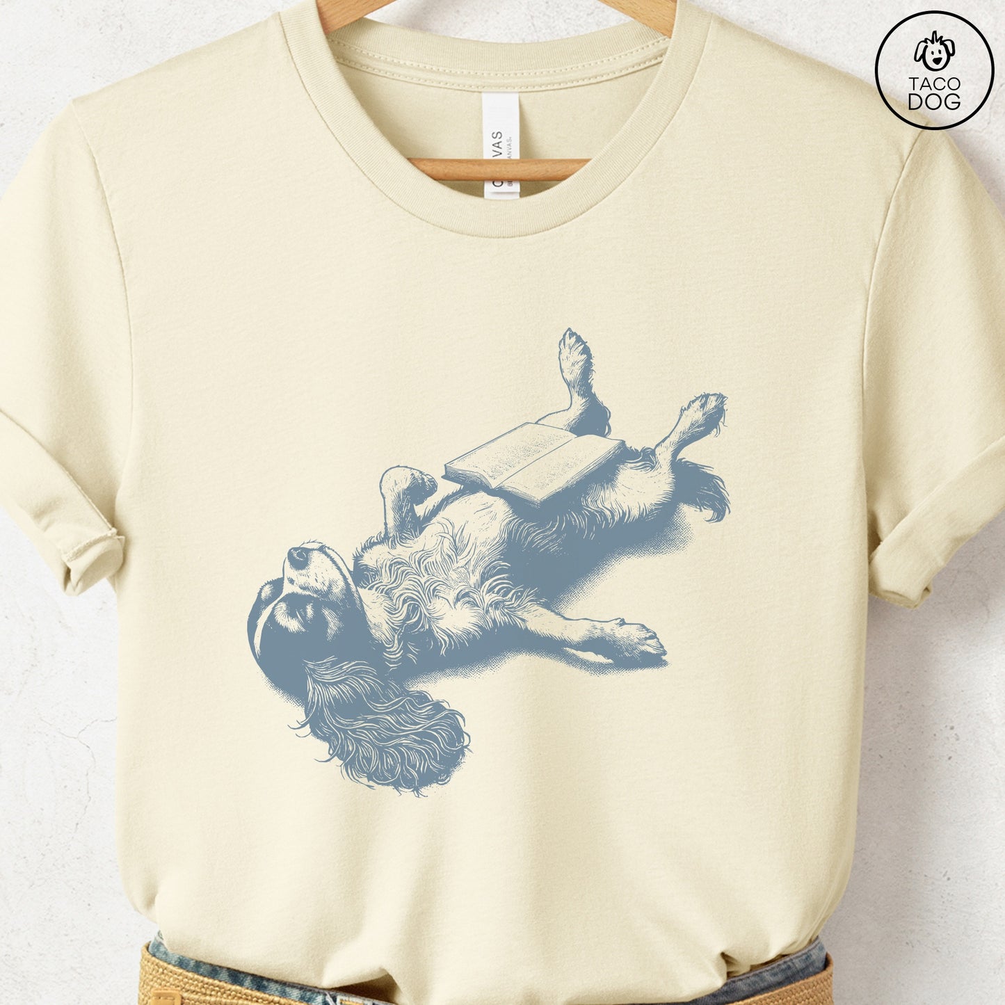 Cavalier King Charles Spaniel Book Nap T-Shirt