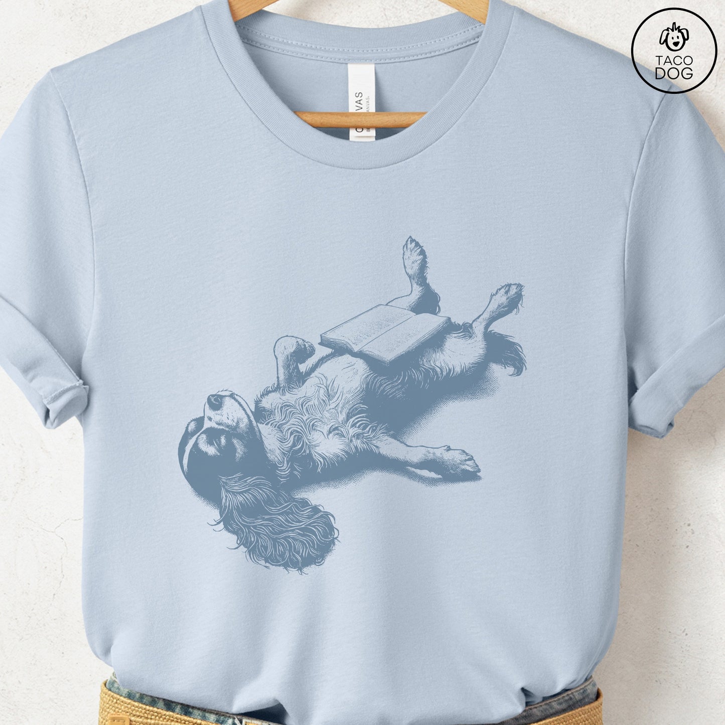 Cavalier King Charles Spaniel Book Nap T-Shirt