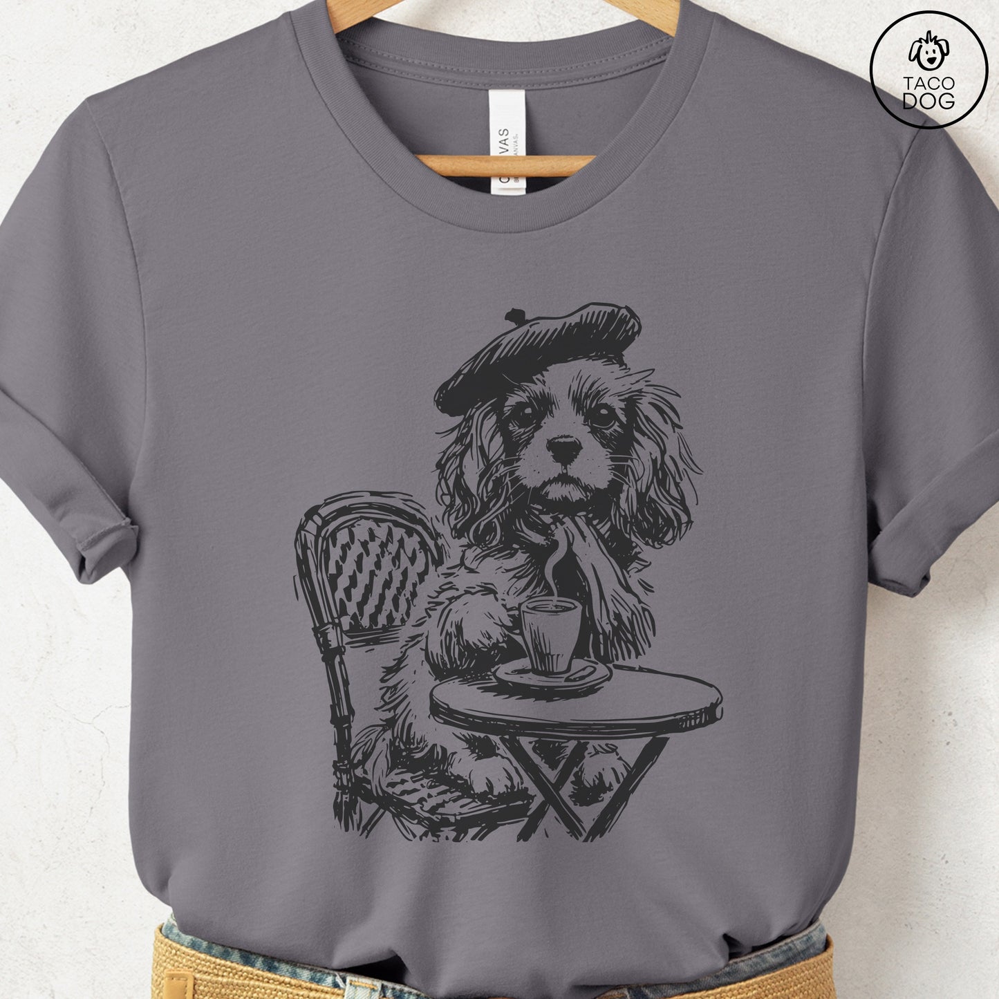 Cavalier King Charles Spaniel Paris France T-Shirt