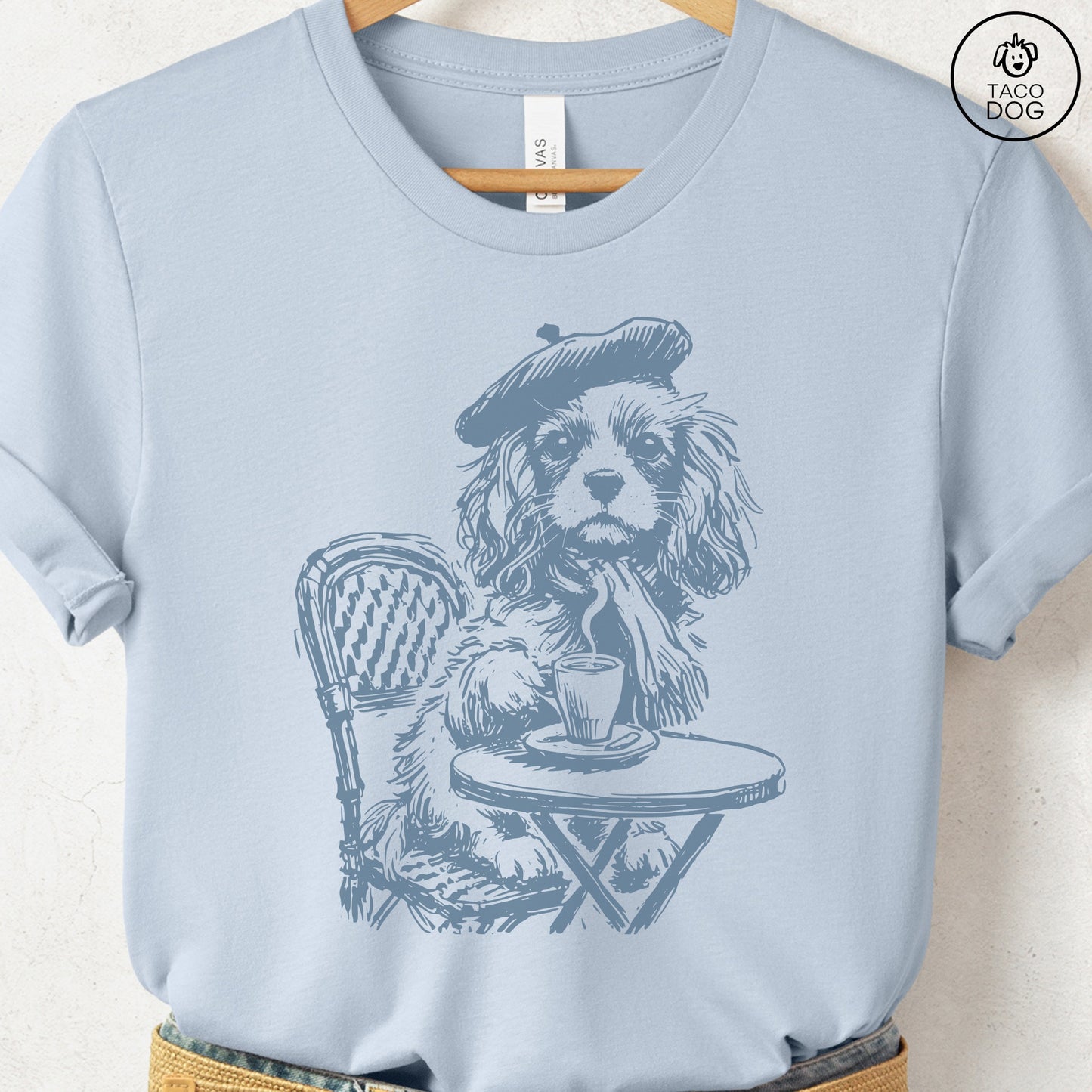 Cavalier King Charles Spaniel Paris France T-Shirt