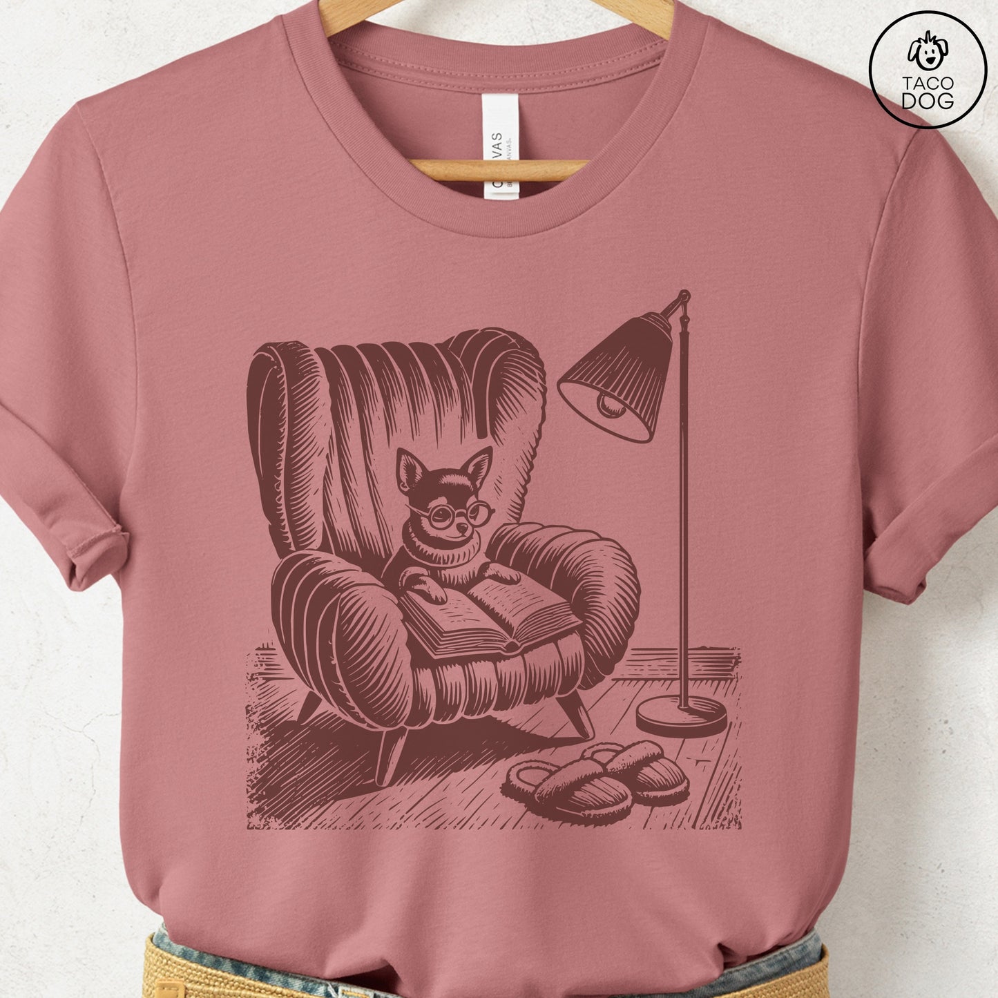Chihuahua Reading Chair T-Shirt
