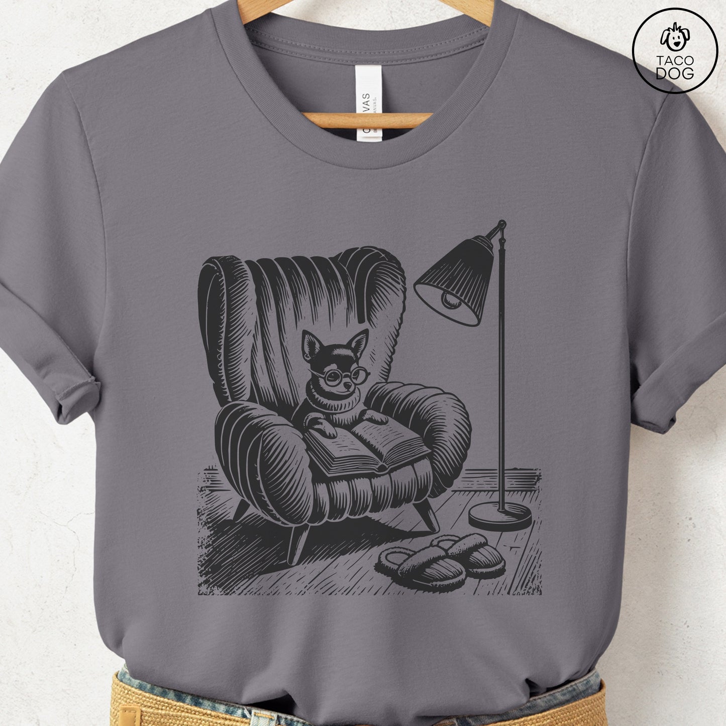 Chihuahua Reading Chair T-Shirt