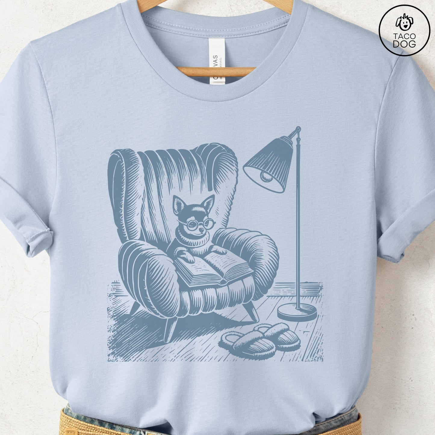 Chihuahua Reading Chair T-Shirt