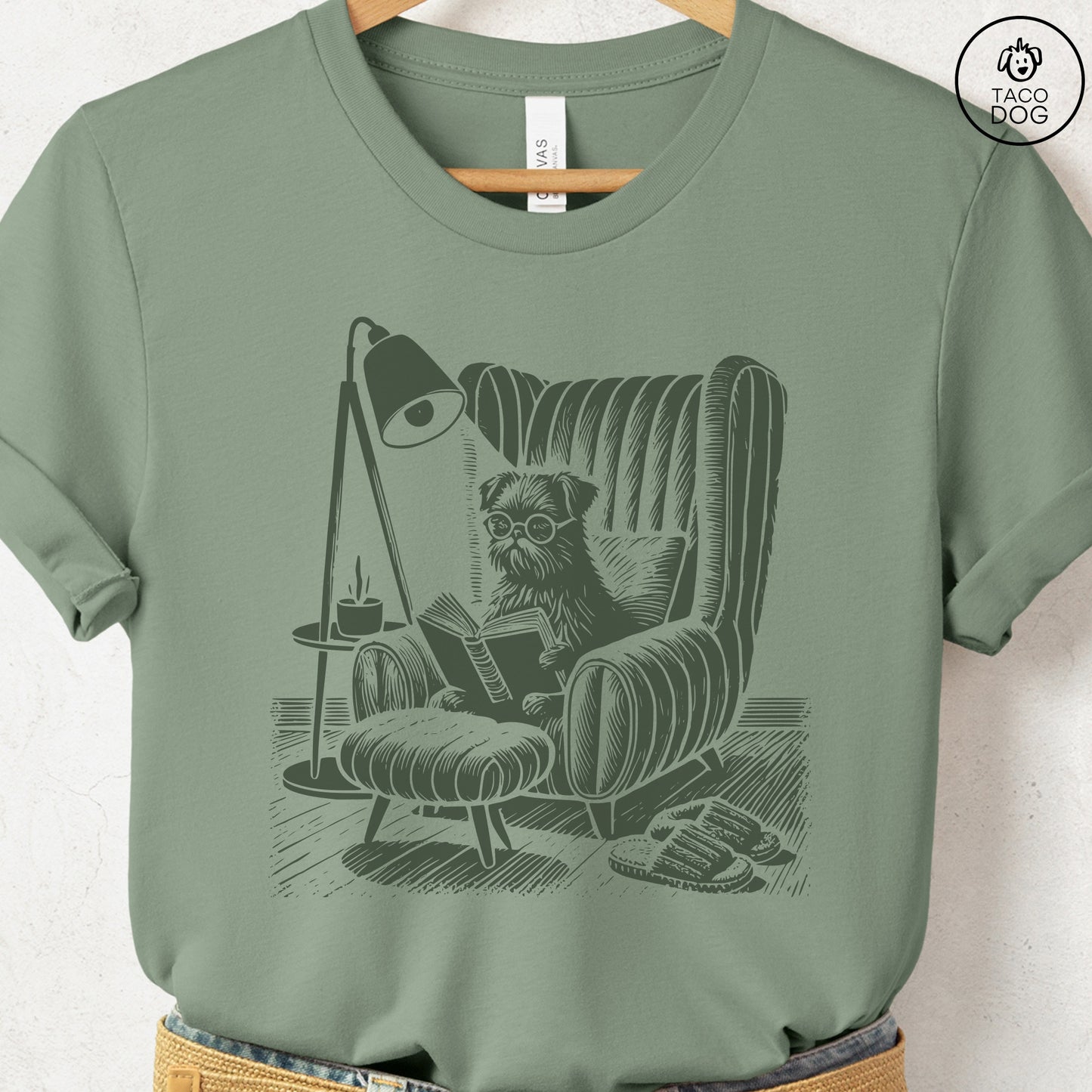 Brussels Griffon Griff Reading Chair T-Shirt