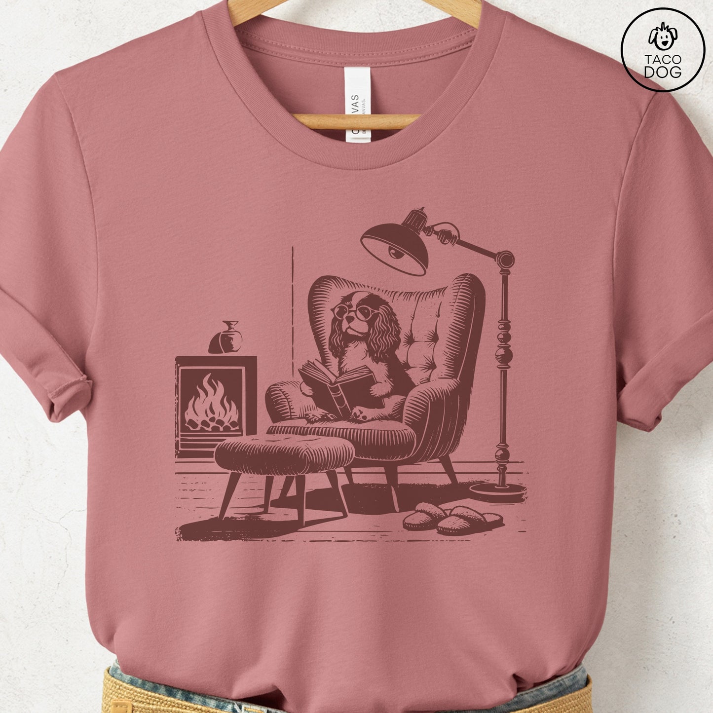 Cavalier King Charles Spaniel Reading Chair T-Shirt