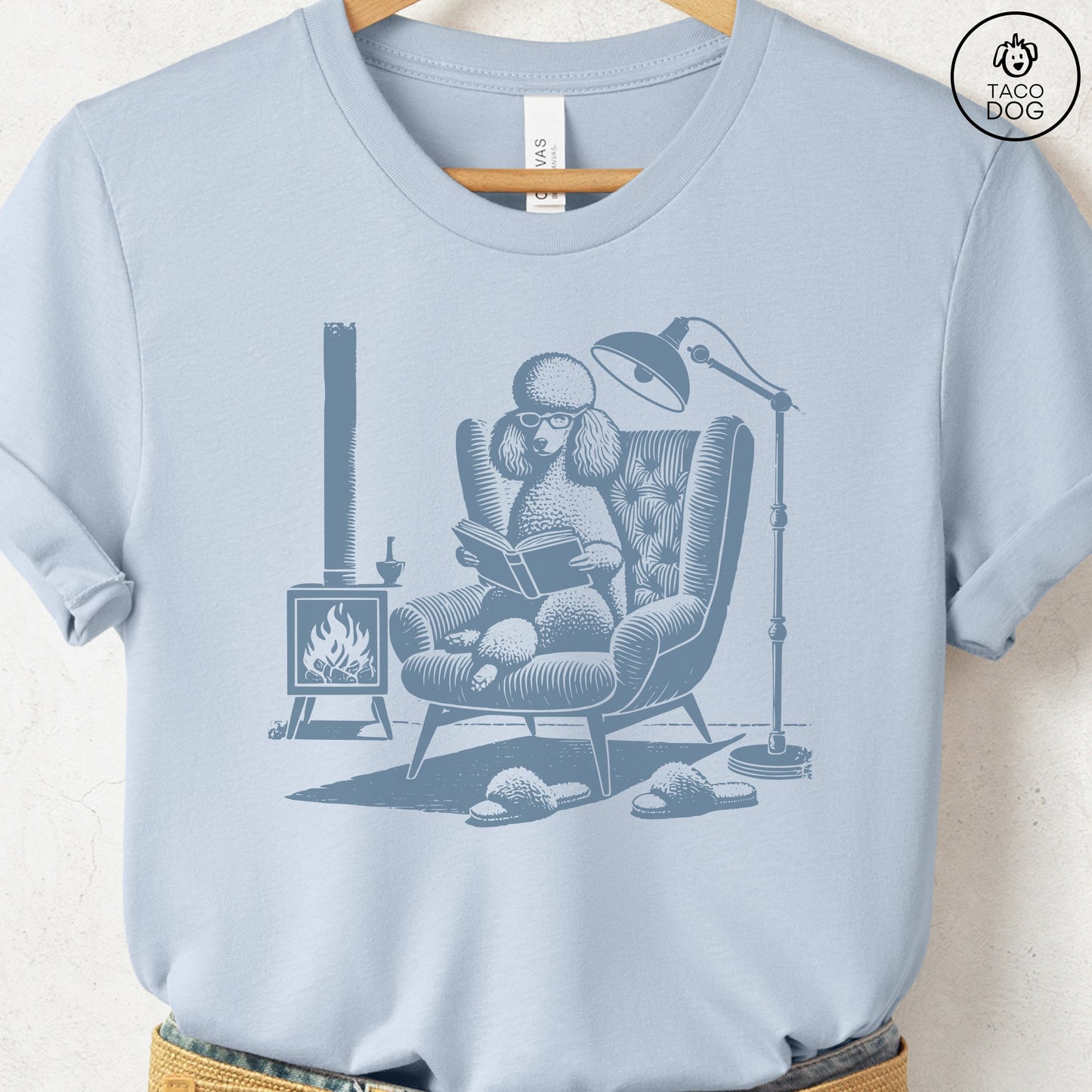 Poodle Reading Chair T-Shirt