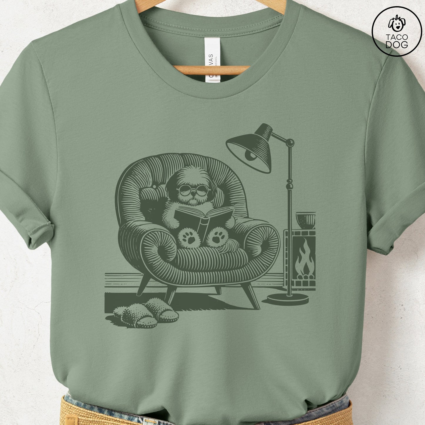 Shih Tzu Reading Chair T-Shirt