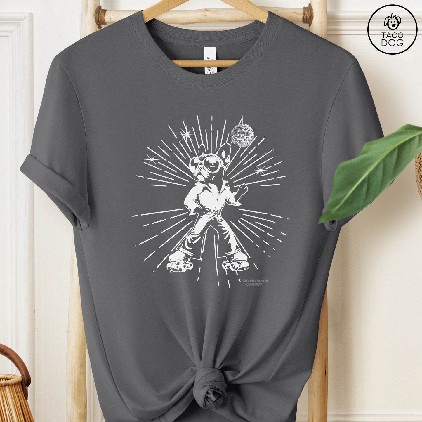 French Bulldog Frenchie Roller Disco T-Shirt