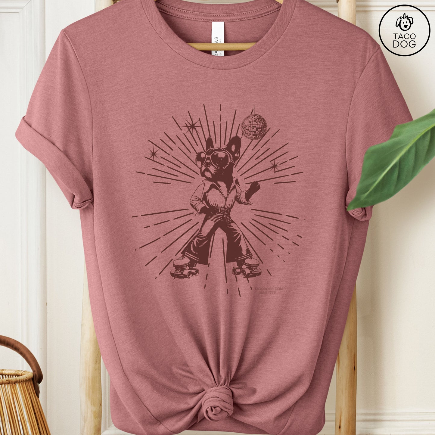 French Bulldog Frenchie Roller Disco T-Shirt