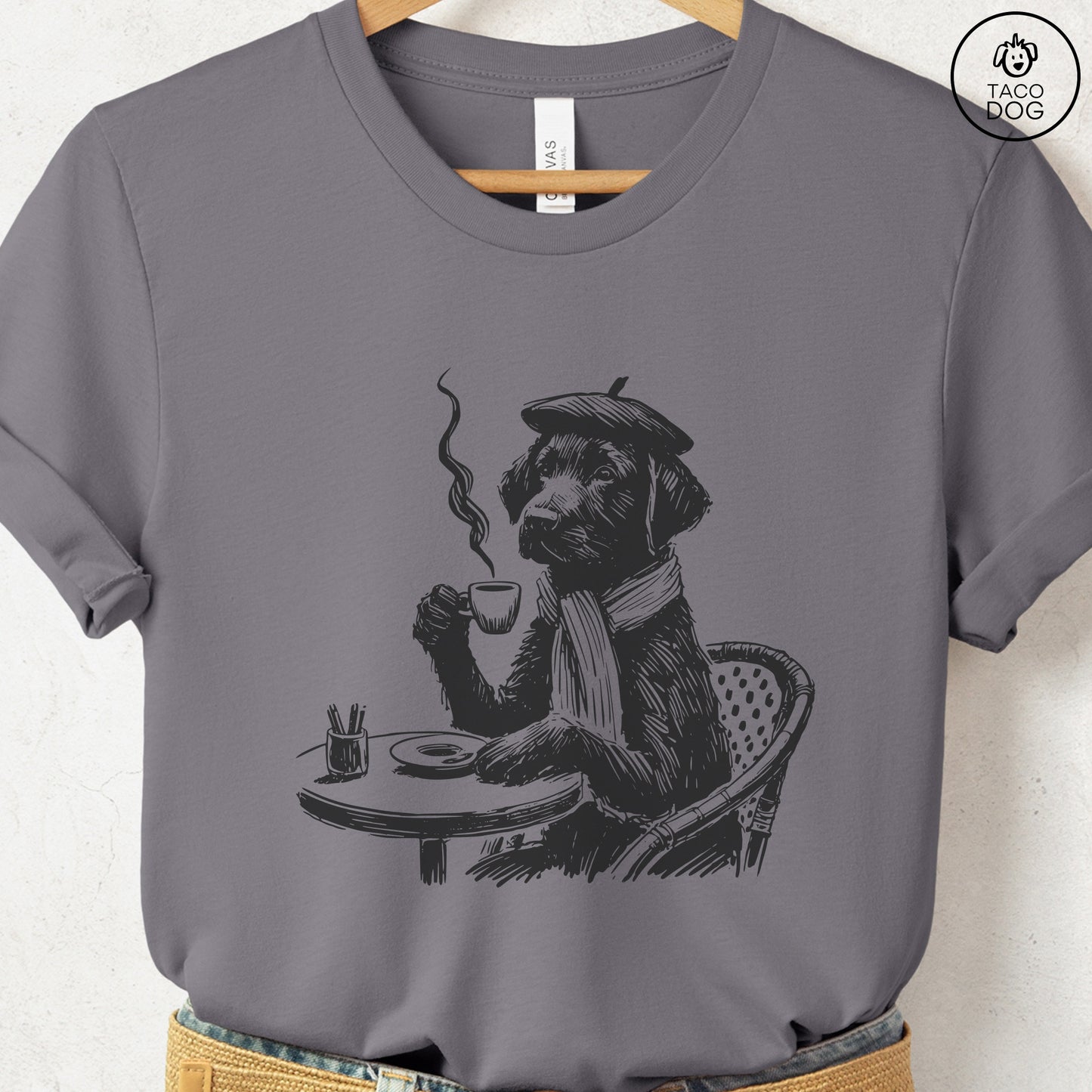 Lab Labrador Paris France Coffee T-Shirt