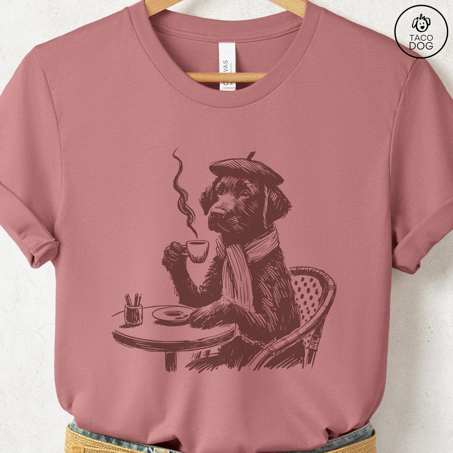 Lab Labrador Paris France Coffee T-Shirt