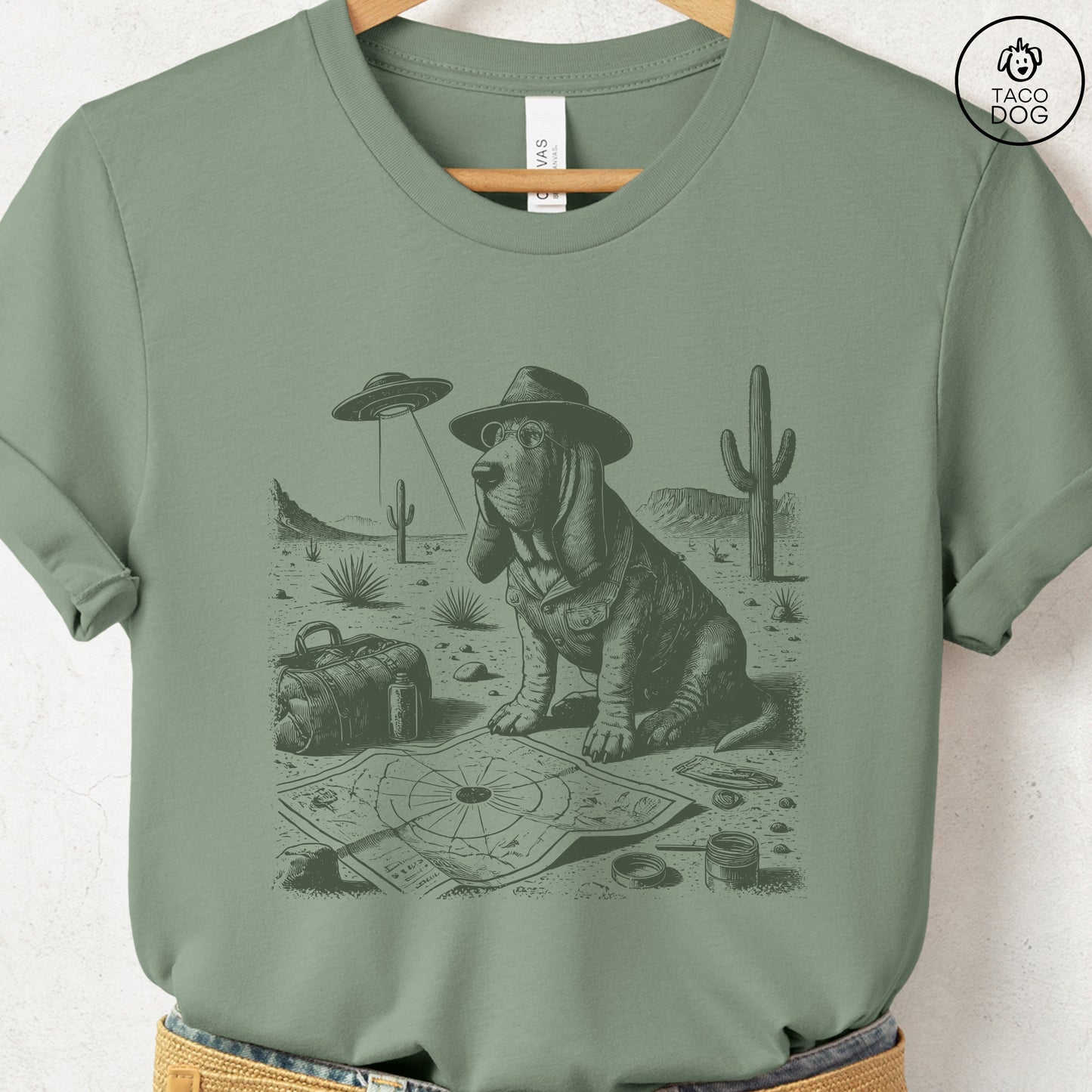 Basset Hound Desert Survey T-Shirt