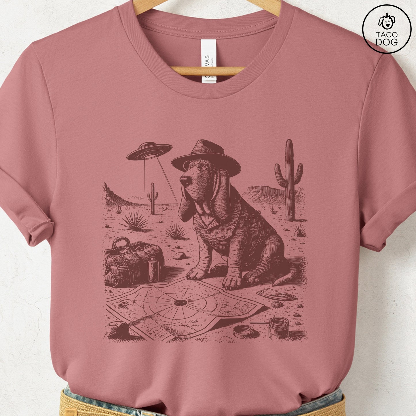 Basset Hound Desert Survey T-Shirt