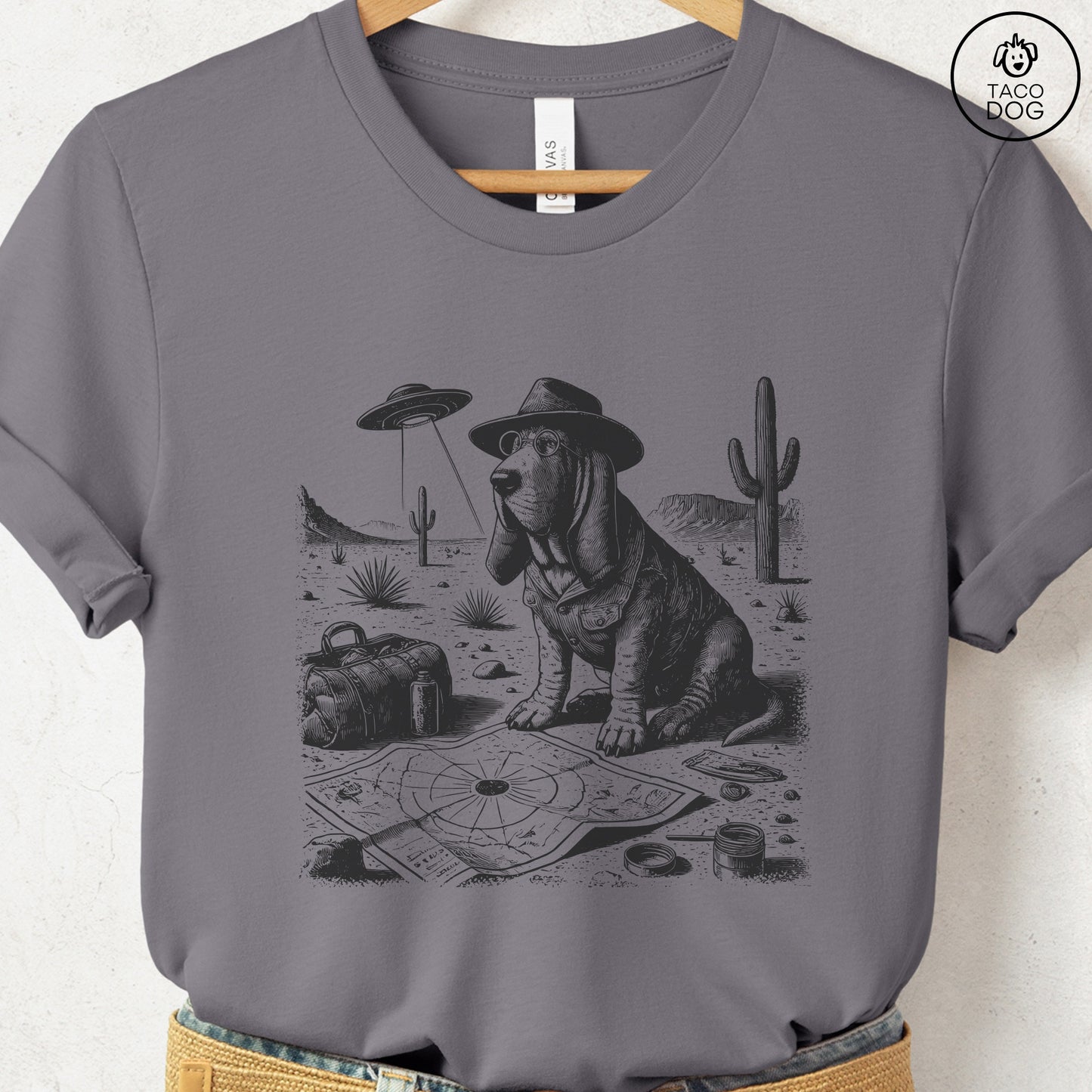 Basset Hound Desert Survey T-Shirt