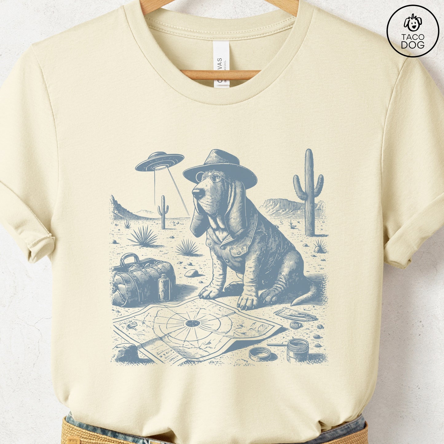 Basset Hound Desert Survey T-Shirt