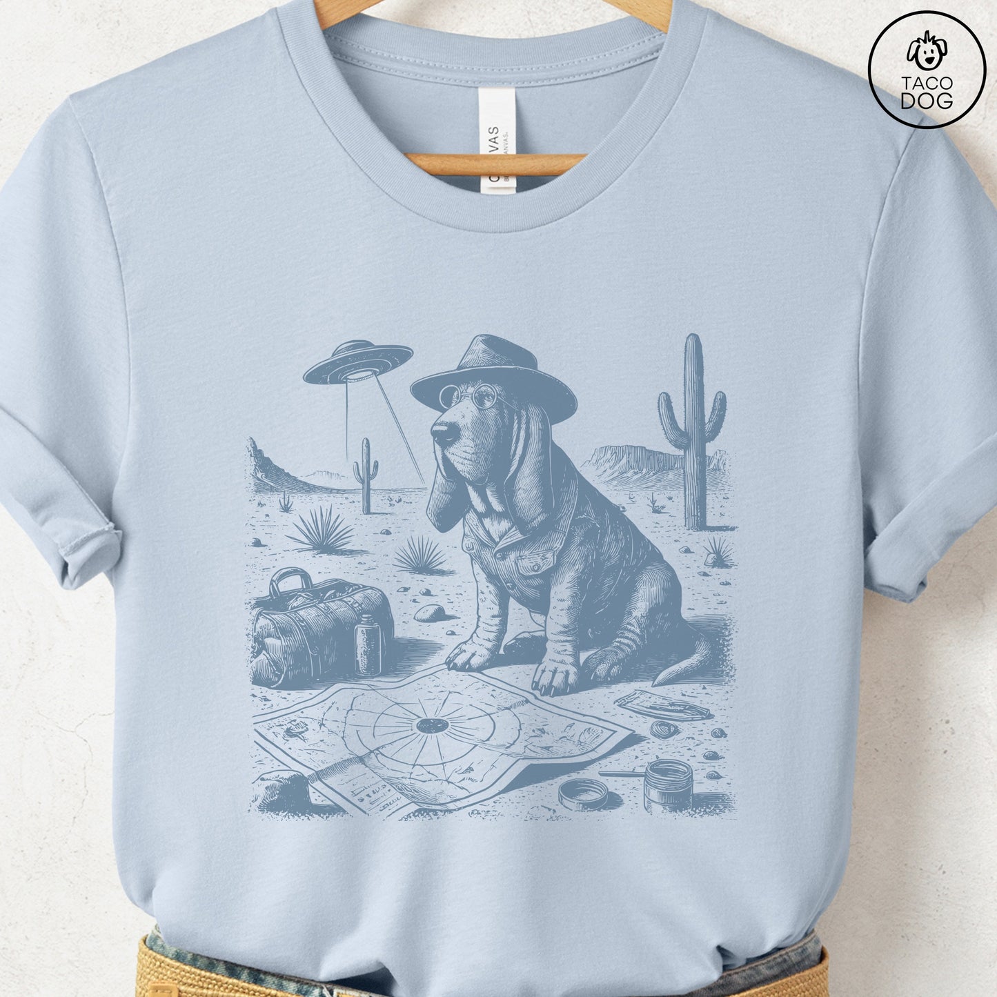 Basset Hound Desert Survey T-Shirt