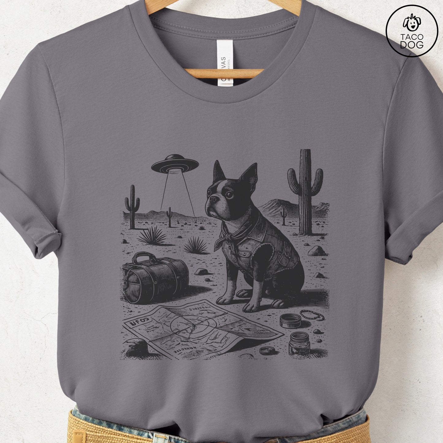 Boston Terrier Desert Survey T-Shirt