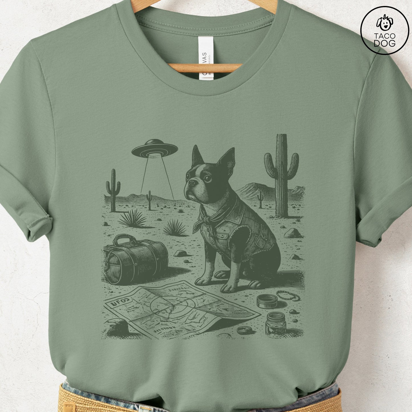 Boston Terrier Desert Survey T-Shirt