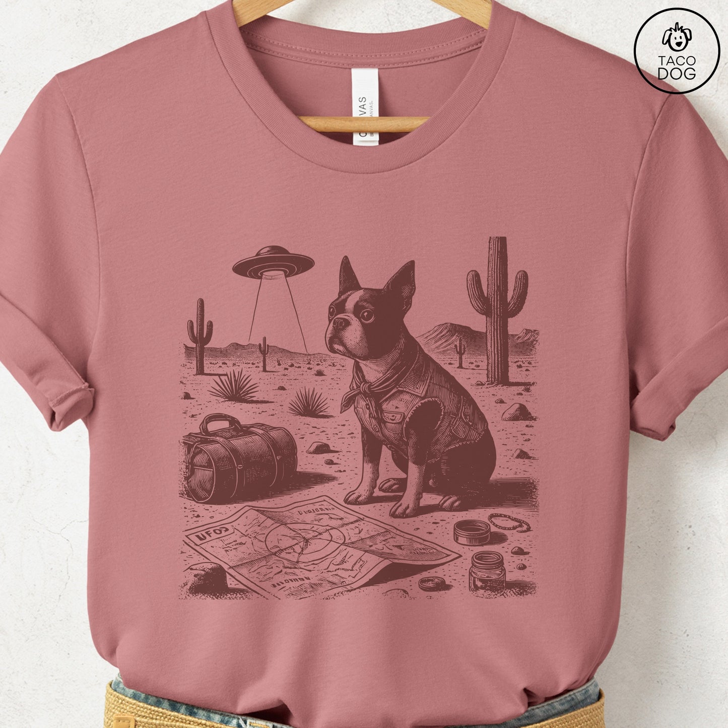 Boston Terrier Desert Survey T-Shirt