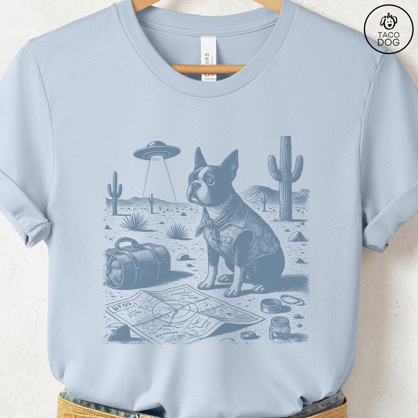 Boston Terrier Desert Survey T-Shirt