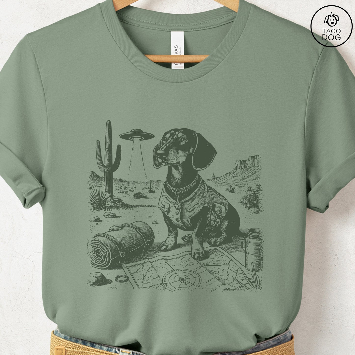 Dachshund Doxie Desert Survey T-Shirt