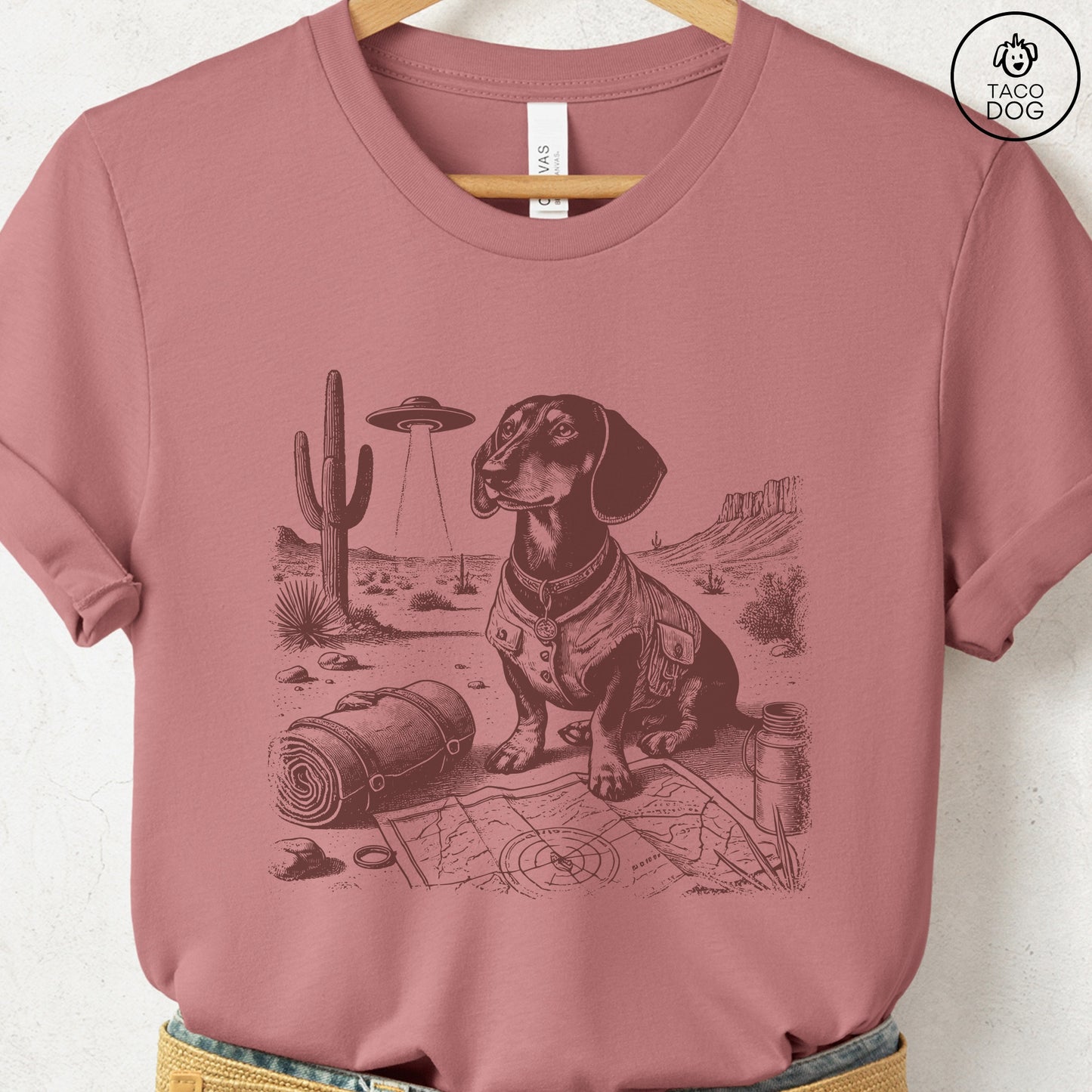 Dachshund Doxie Desert Survey T-Shirt