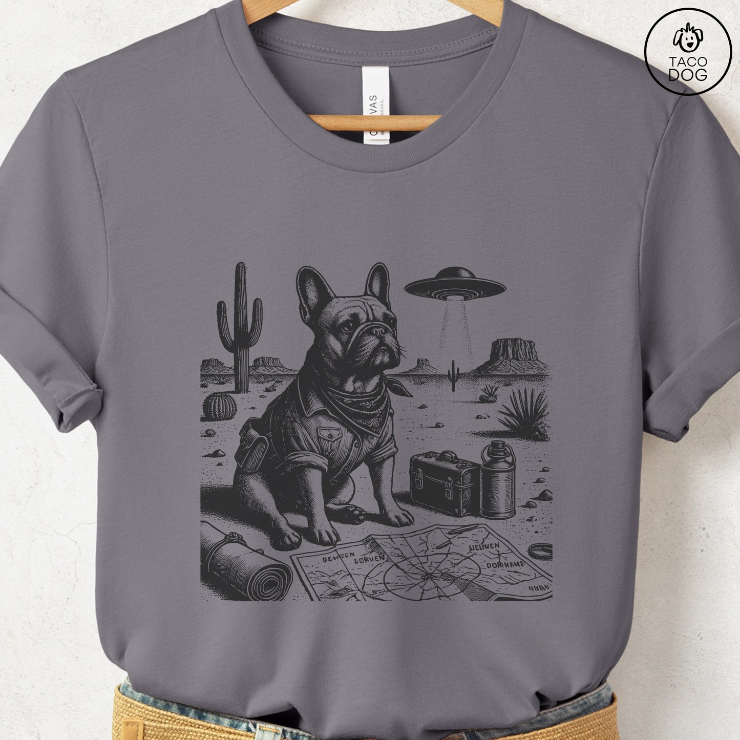French Bulldog Frenchie Desert Survey T-Shirt
