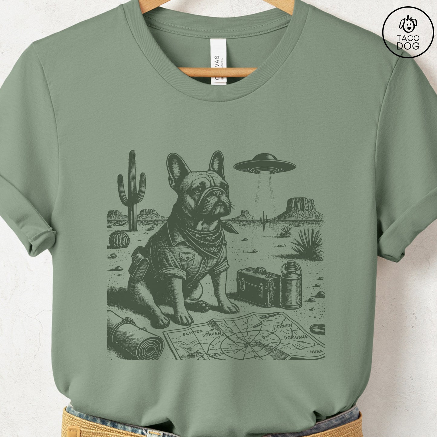 French Bulldog Frenchie Desert Survey T-Shirt