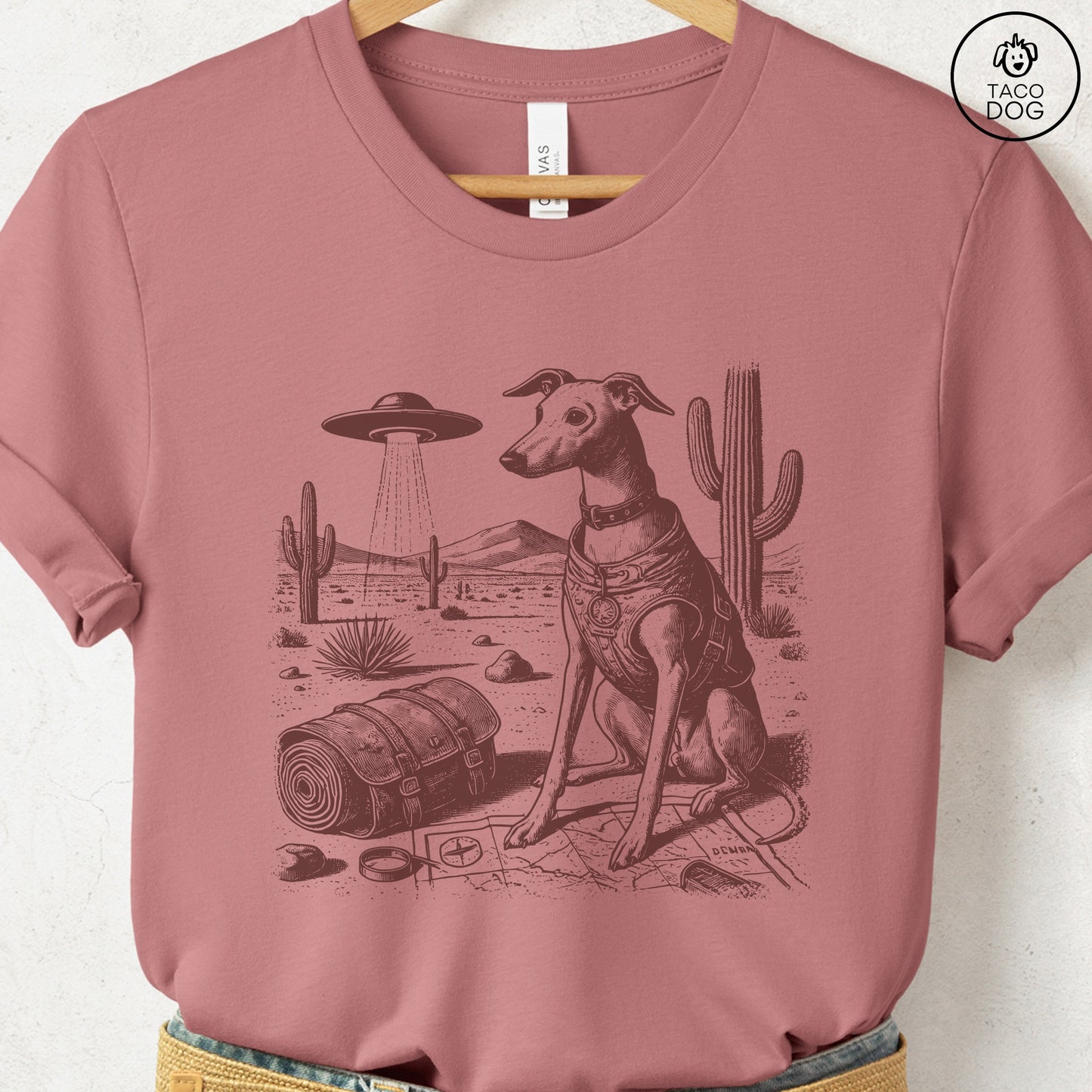 Italian Greyhound Whippet Desert Survey T-Shirt