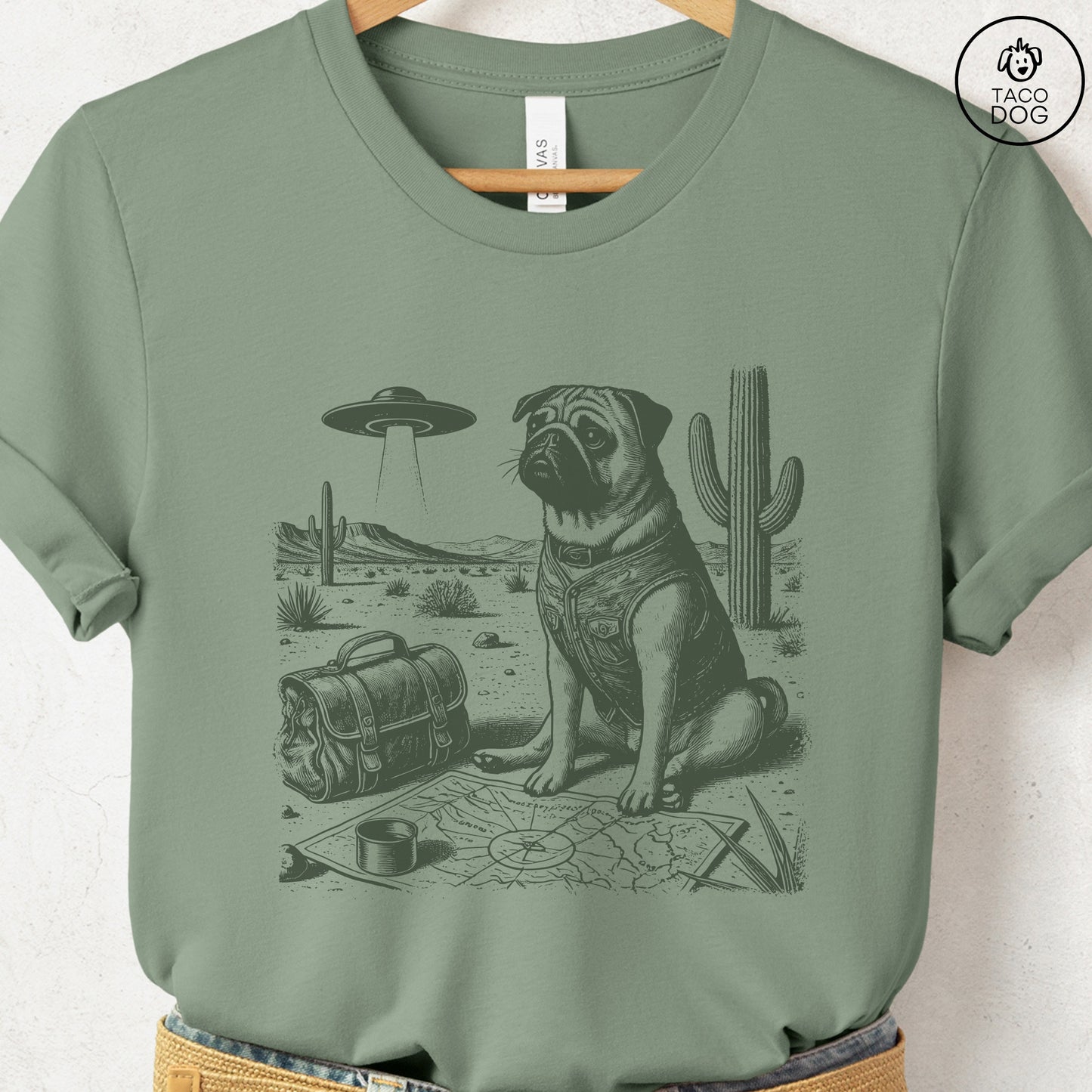 Pug Desert Survey T-Shirt