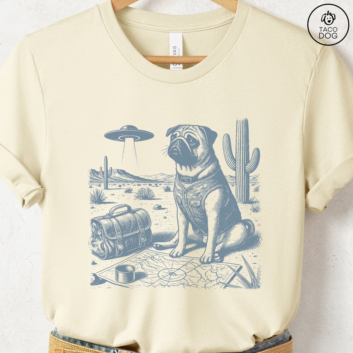 Pug Desert Survey T-Shirt