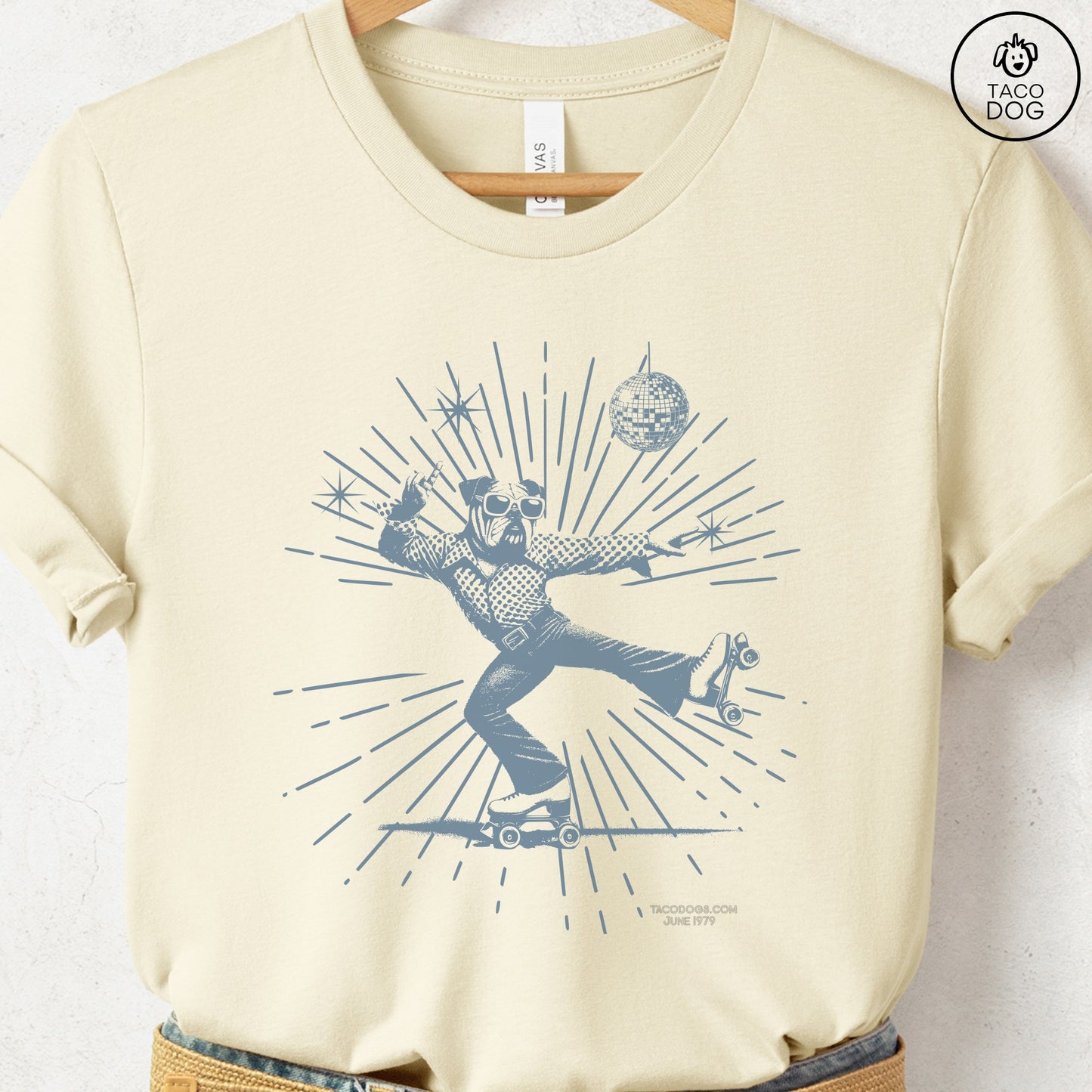 English Bulldog Roller Disco T-Shirt