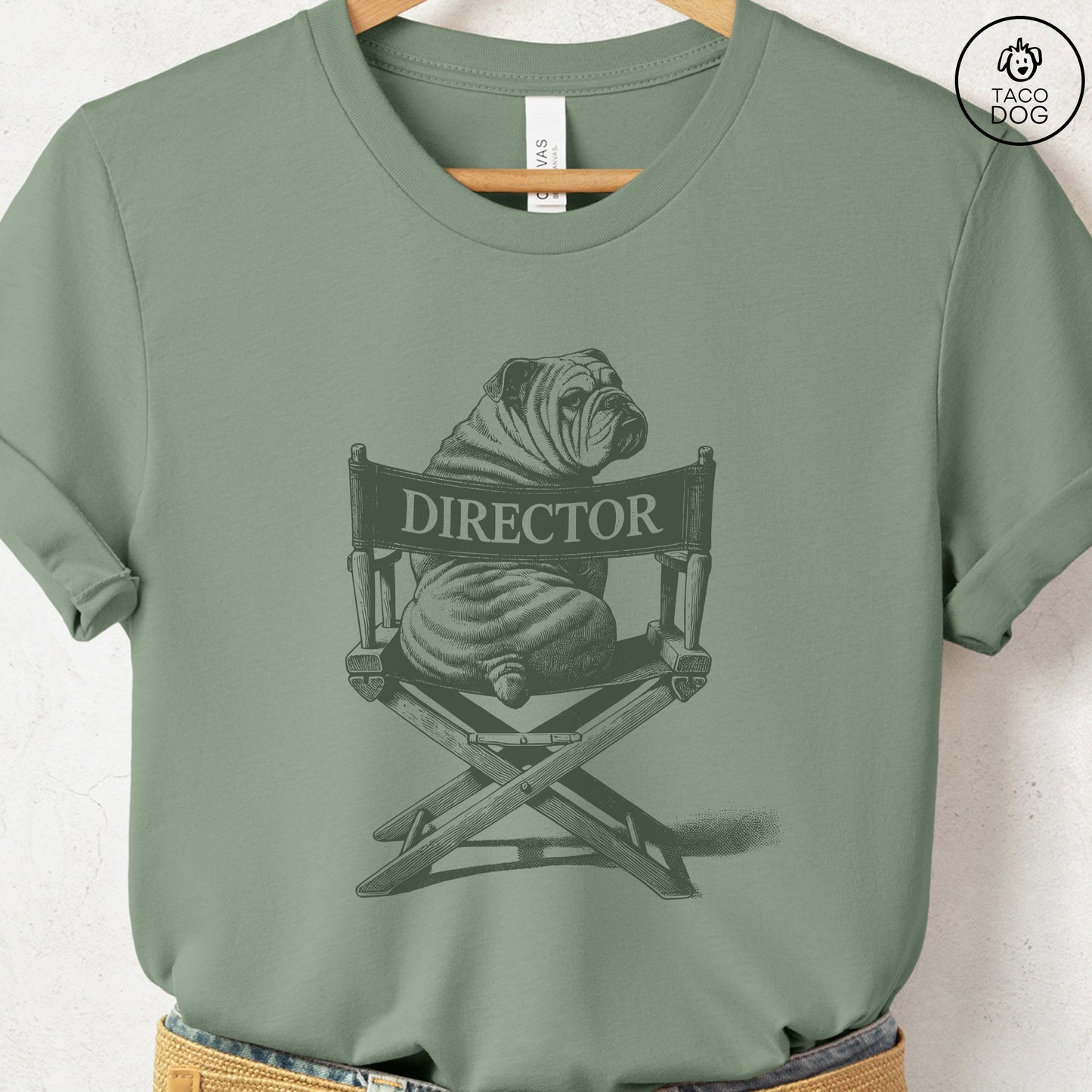 English Bulldog Director Chair T-Shirt