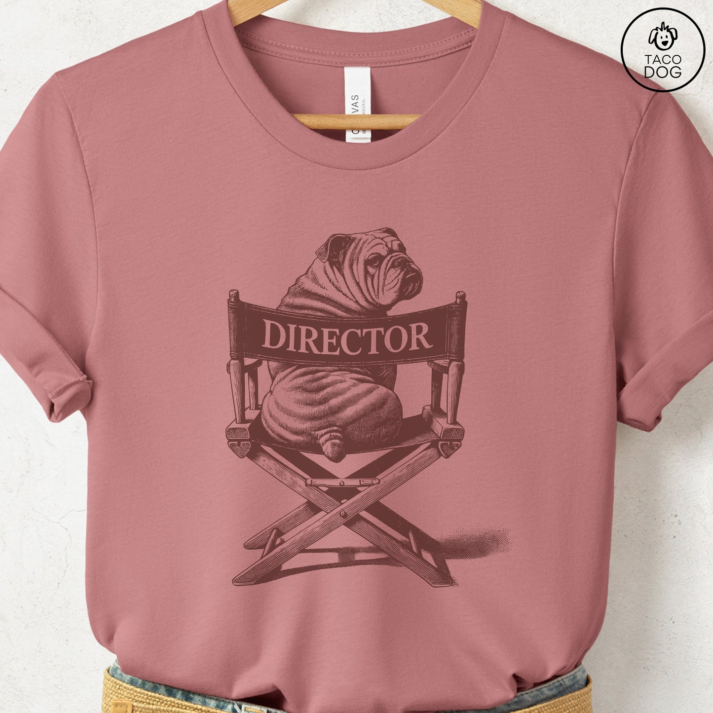 English Bulldog Director Chair T-Shirt