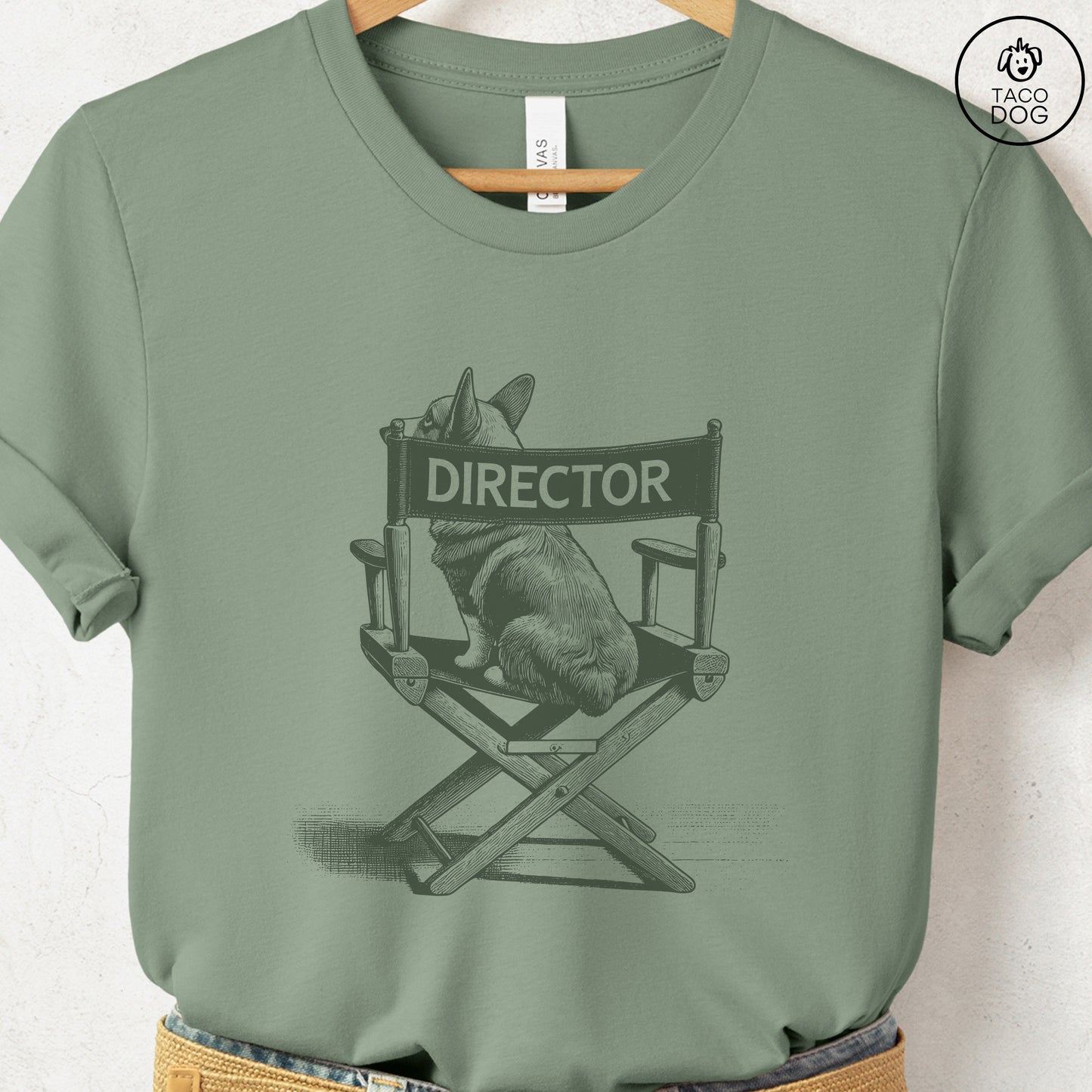 Corgi Director Chair T-Shirt